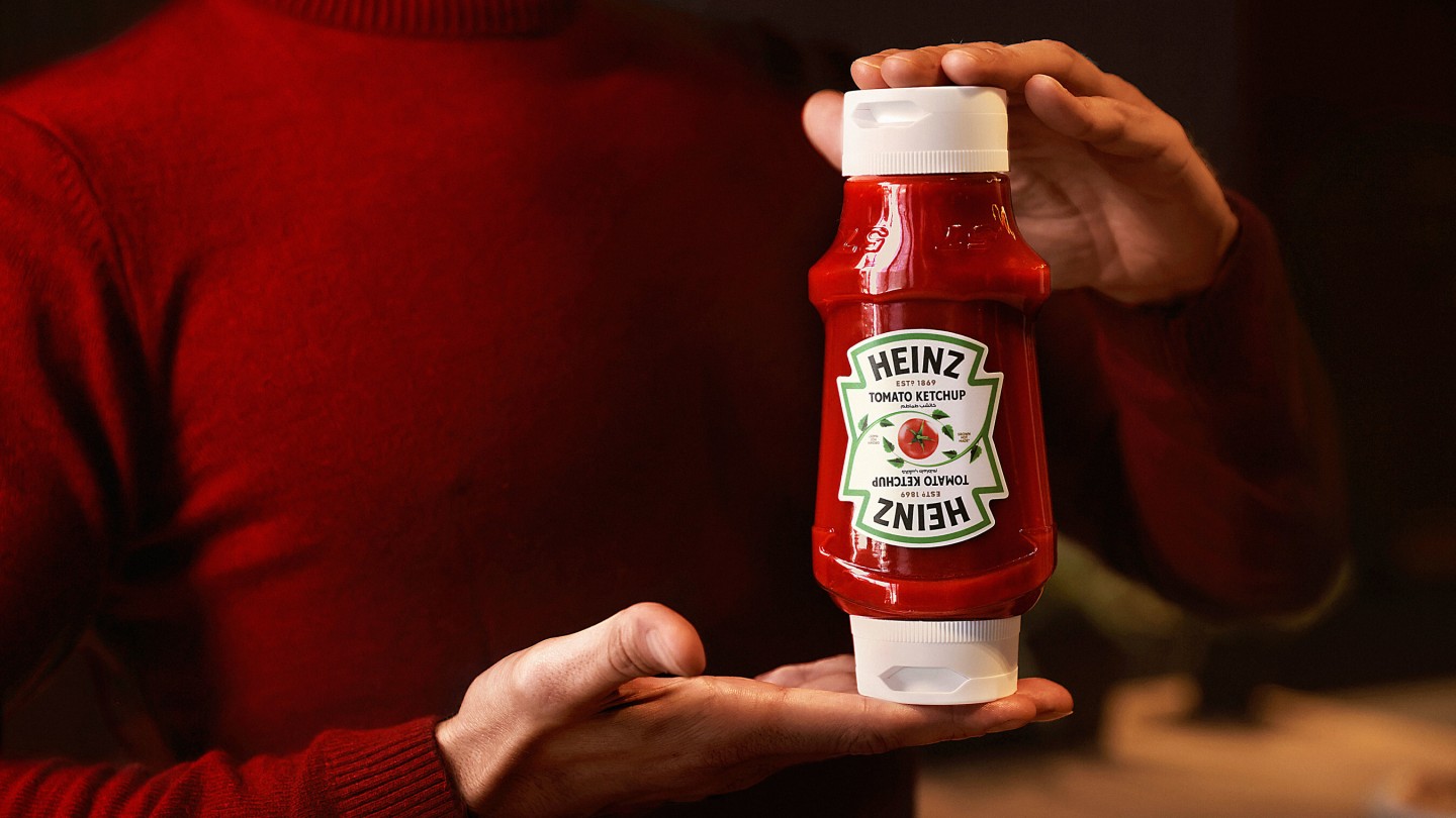 The '57' on a Heinz ketchup bottle is put in a specific position