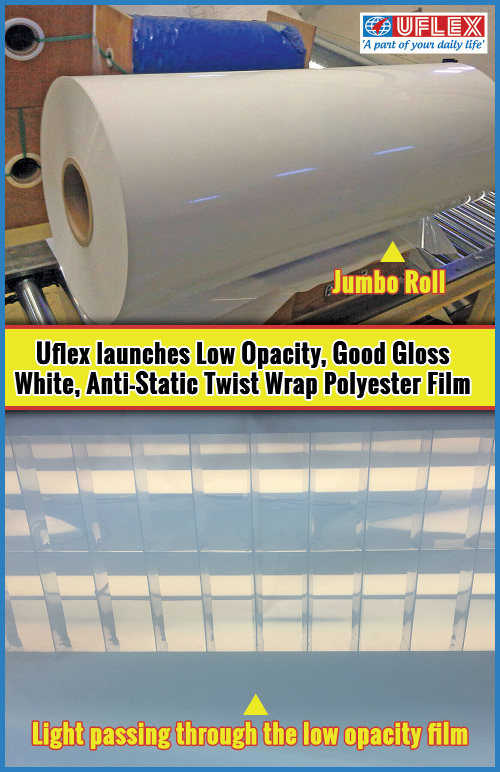 Uflex Launches Low-Opacity, Good Gloss White, Anti-Static Twist Wrap Polyester Film 